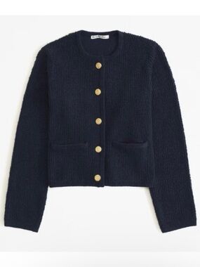 Abercrombie Navy Cardigan with Pockets